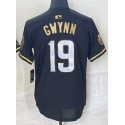 SD.Padres #19 Tony Gwynn Black-1 Stitched Jersey