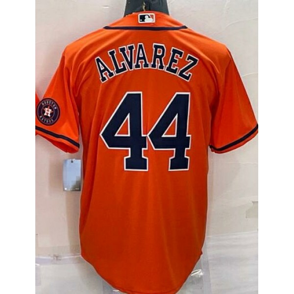 H.Astros #44 Yordan Alvarez Orange Stitched Jersey