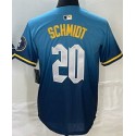 P.Phillies #20 Mike Schmidt Blue City Connect Stitched Jersey