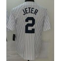 NY.Yankees #2 Derek Jeter White Stitched Jersey