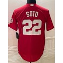 NY.Yankees #22 Juan Soto Red Stitched Jersey