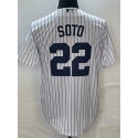 NY.Yankees #22 Juan Soto White-4 Stitched Jersey