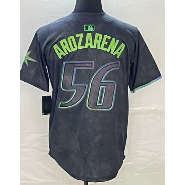 T.Rays #56 Randy Arozarena Charcoal City Connect Stitched Jersey