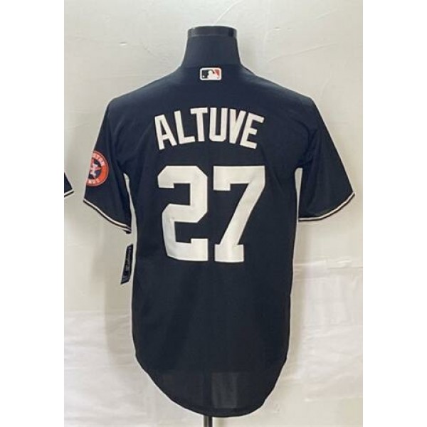 H.Astros #27 Jose Altuve Black Cactus Jack Stitched Jersey