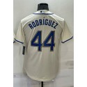 S.Mariners #44 Julio Rodriguez Cream Stitched Jersey