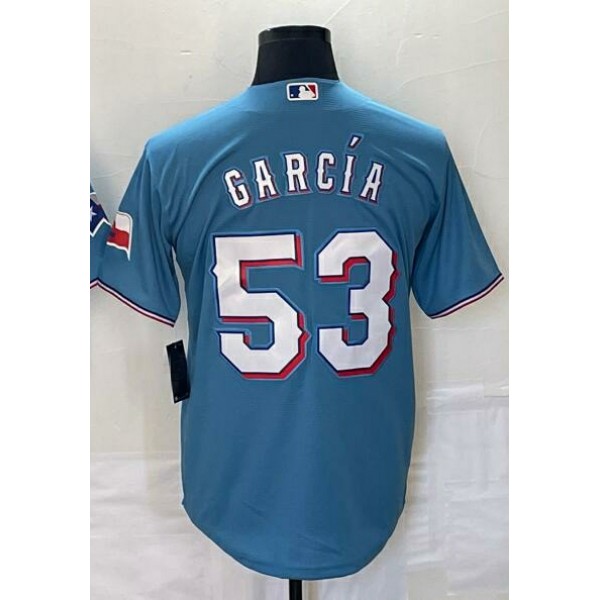 T.Rangers #53 Adolis Garcia Blue Stitched Jersey