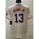 A.Braves #13 Ronald Acuña Jr. White Stitched Jersey