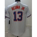 A.Braves #13 Ronald Acuña Jr. White City Connect Stitched Jersey