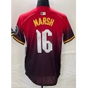 P.Phillies #16 Brandon Marsh Red City Connect Stitched Jersey