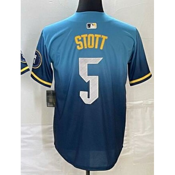 P.Phillies #5 Bryson Stott Blue City Connect Stitched Jersey