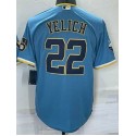 M.Brewers #22 Christian Yelich Powder Blue City Connect Stitched Jersey