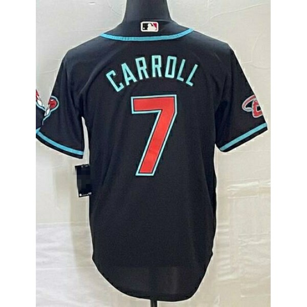 A.Diamondbacks #7 Corbin Carroll Black Stitched Jersey