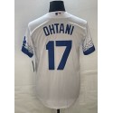 LA.Dodgers #17 Shohei Ohtani White City Connect Stitched Jersey