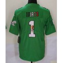 P.Eagles #1 Jalen Hurts Green Mexico Stitched jersey