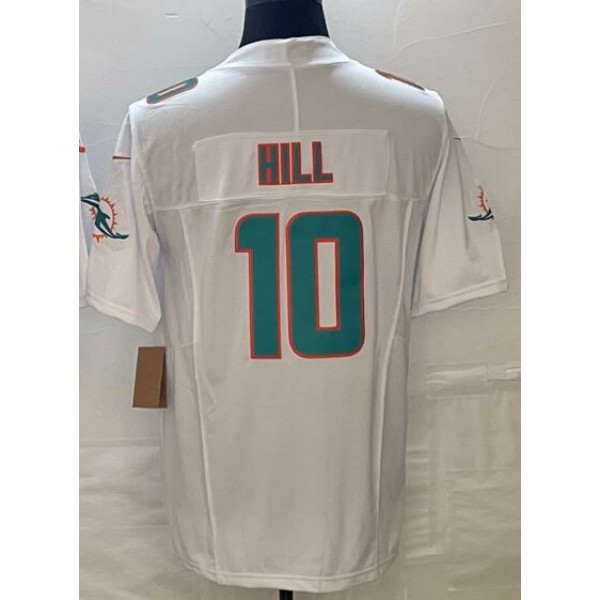 M.Dolphins #10 Tyreek Hill White-1 Stitched jersey