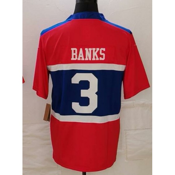 NY.Giants #3 Deonte Banks Century Red Stitched jersey