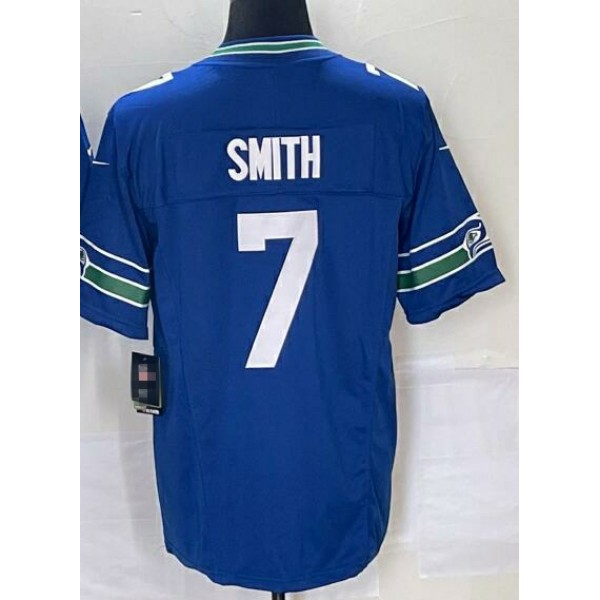 S.Seahawks #7 Geno Smith Blue-1 Stitched jersey