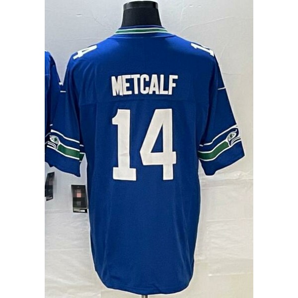 S.Seahawks #14 D.K. Metcalf Royal-1 Stitched jersey