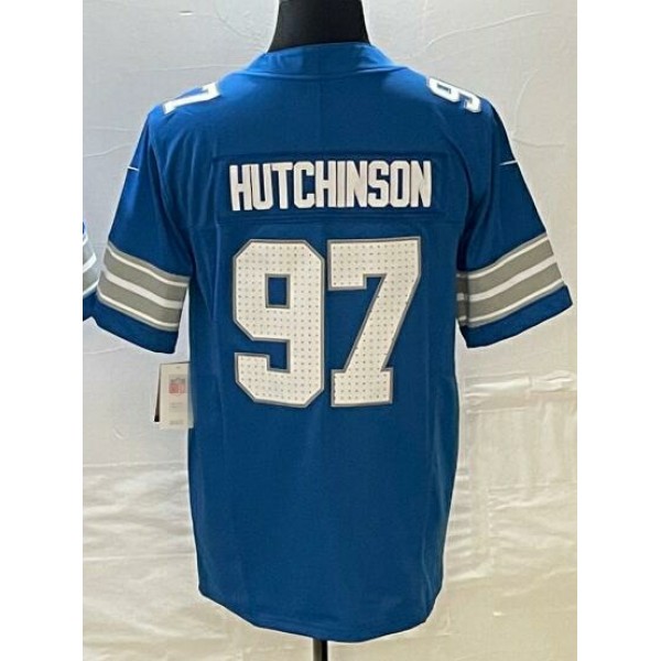 D.Lions #97 Aidan Hutchinson Blue-1 Stitched jersey