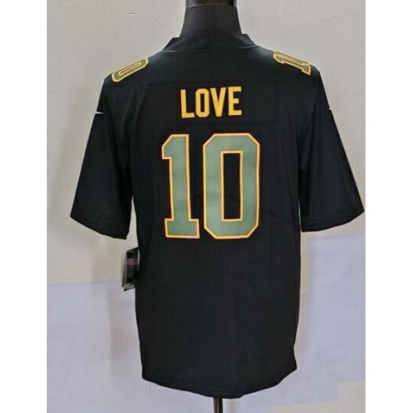 GB.Packers #10 Jordan Love Black Stitched Jersey