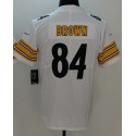 P.Steelers #84 Antonio Brown White Stitched jersey