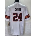 C.Browns #24 Nick Chubb White Stitched Jersey