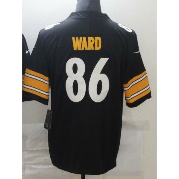 P.Steelers #86 Hines Ward Black Stitched jersey