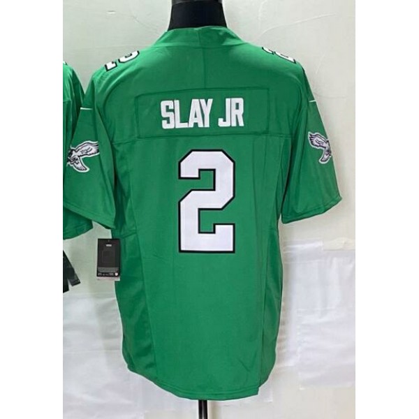 P.Eagles #2 Darius Slay JR Green F.U.S.E. Stitched jersey