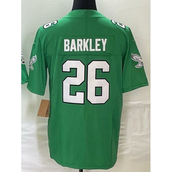 P.Eagles #26 Saquon Barkley Green Stitched jersey