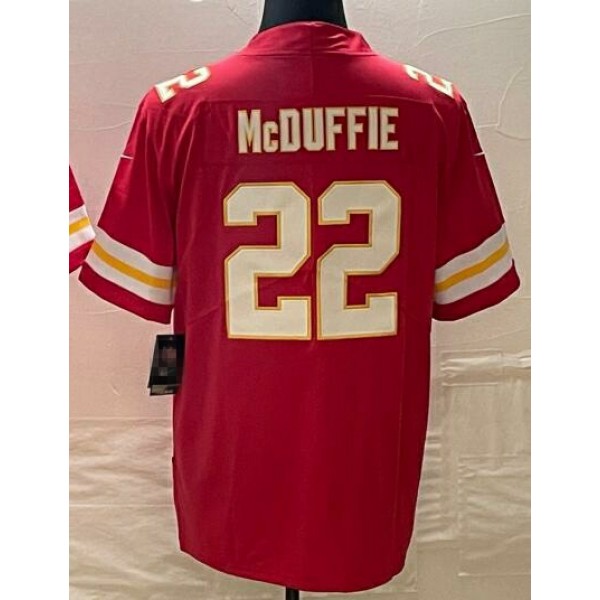 KC.Chiefs #22 Trent McDuffie Red Stitched jersey