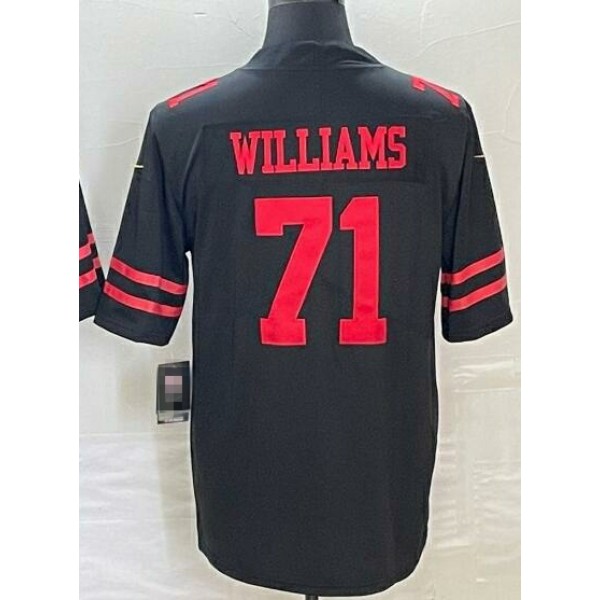 SF.49ers #71 Trent Williams Black Stitched jersey