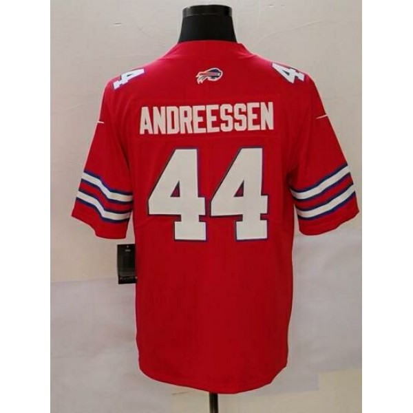 B.Bills #44 Joe Andreessen Red Stitched jersey