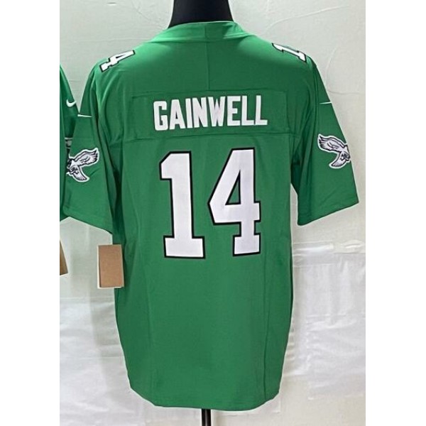 P.Eagles #14 Kenneth Gainwell Green F.U.S.E. Stitched jersey