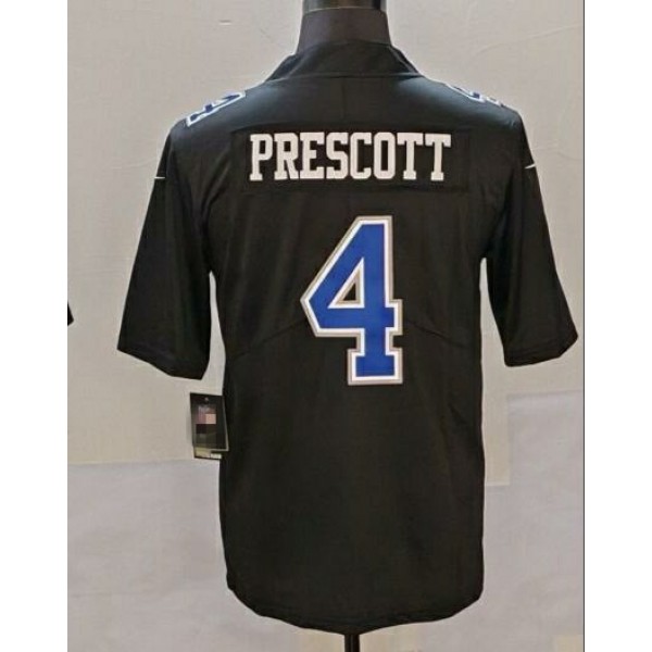 D.Cowboys #4 Dak Prescott Black Stitched Jersey