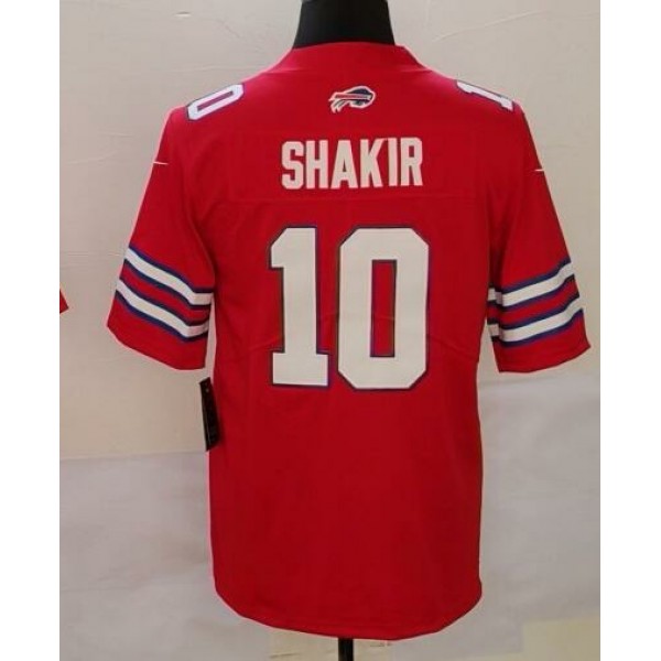 B.Bills #10 Khalil Shakir Red Stitched Jersey