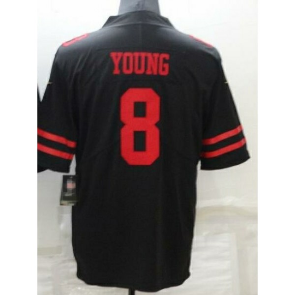 SF.49ers #8 Steve Young Black Stitched jersey