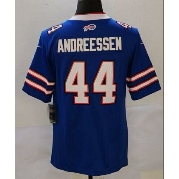 B.Bills #44 Joe Andreessen Blue Stitched jersey