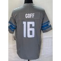 D.Lions #16 Jared Goff Gray F.U.S.E. Stitched Jersey