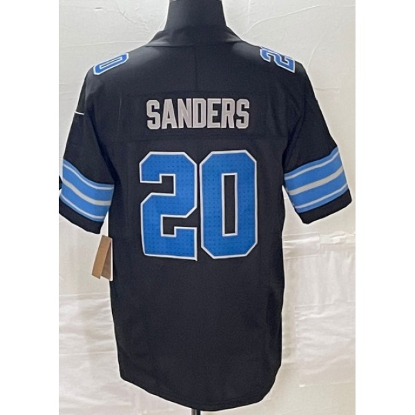 D.Lions #20 Barry Sanders Black F.U.S.E. Stitched Jersey