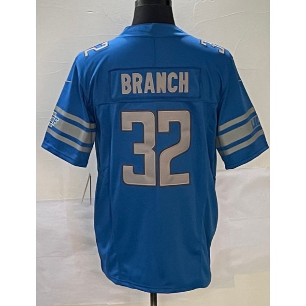 D.Lions #32 Brian Branch Blue Stitched jersey