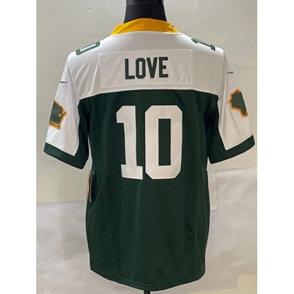 GB.Packers #10 Jordan Love White Green F.U.S.E. Stitched jersey