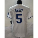 KC.Royals #5 George Brett White Stitched Jersey