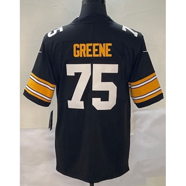 P.Steelers #75 Joe Greene Black Stitched Jersey