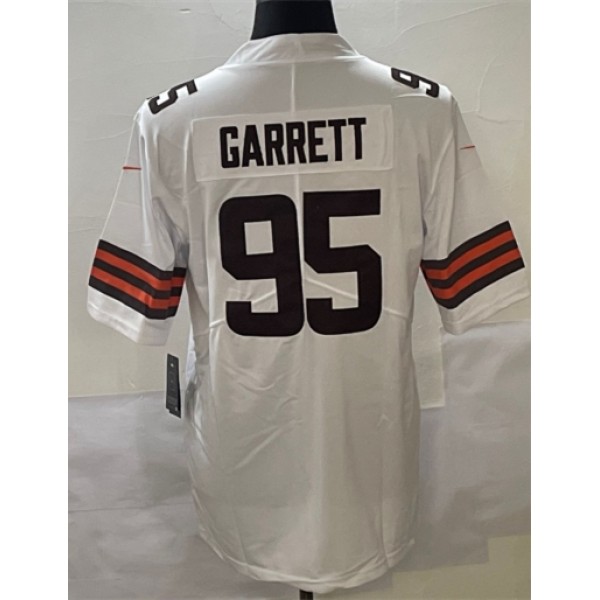 C.Browns #95 Myles Garrett White Stitched jersey