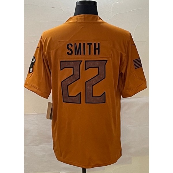 MN.Vikings #22 Harrison Smith Brown Salute To Service Stitched Jersey