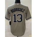 NY.Yankees #13 Alex Rodriguez Gray Stitched Jersey