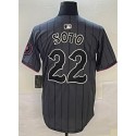 NY. Mets #22 Juan Soto Black-1 Stitched Jersey