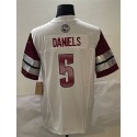 W.Commanders #5 Jayden Daniels White F.U.S.E. Stitched jersey