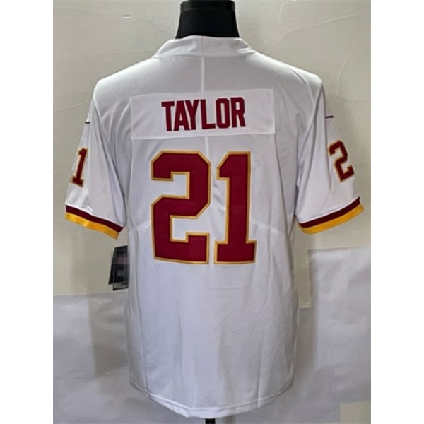 W.Commanders #21 Sean Taylor White Stitched Jersey