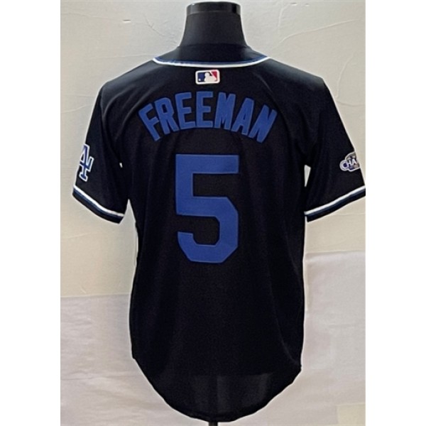 LA.Dodgers #5 Freddie Freeman Black-2 Stitched Jersey